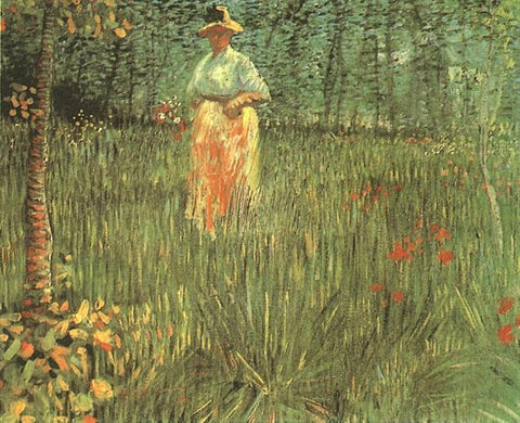 A Woman Walking in a Garden, 1887, Vincent Van Gogh