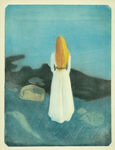 Young woman on the shore,1896,Edvard Munch