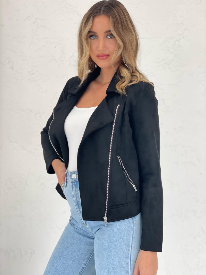 Suede Jacket - Black