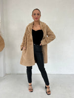 Jungle Fur Coat - Biscotti