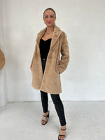 Jungle Fur Coat - Biscotti