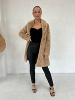 Jungle Fur Coat - Biscotti