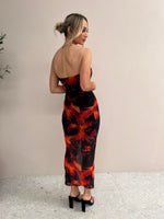 Kapri Strapless Dress - Flame