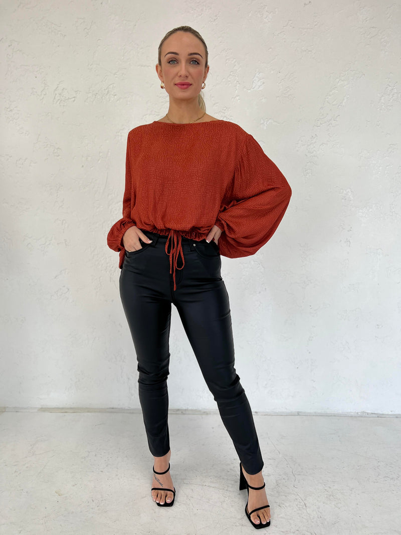 Harris Blouse - Burnt Orange