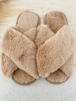 Skylar Fluffy Slippers - Beige