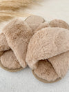 Skylar Fluffy Slippers - Beige