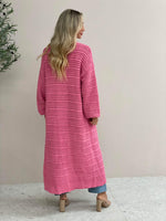 Charity Long Knit Cardi - Pink