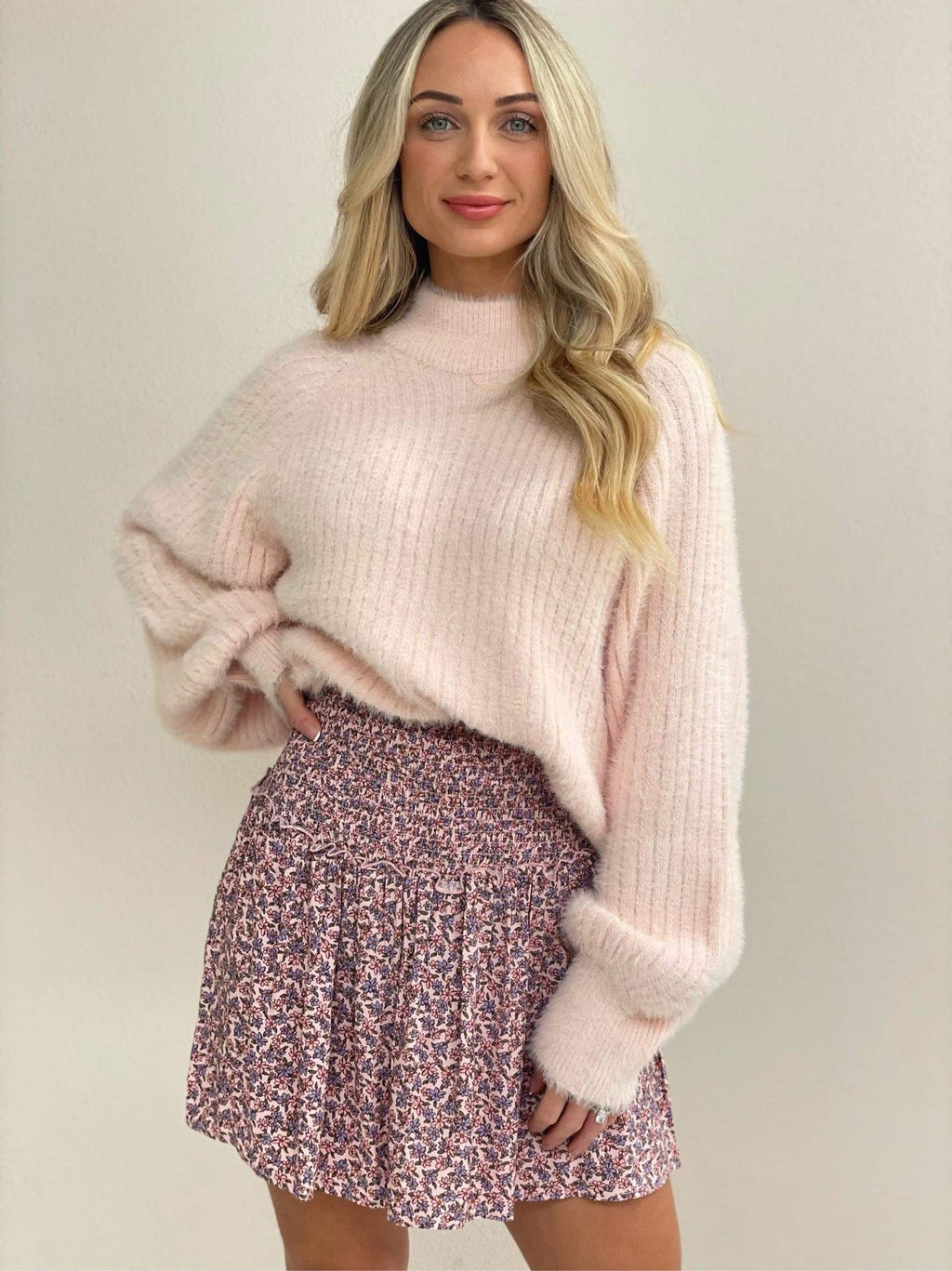 Missy Oversized Knit - Pale Pink