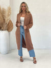 The Missy Longline Cardi - Tan