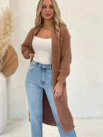 The Missy Longline Cardi - Tan