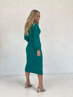 Ela Midi Dress - Emerald