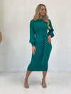 Ela Midi Dress - Emerald