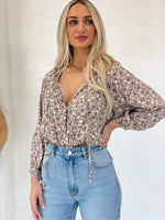 Eloise Top- Beige Floral