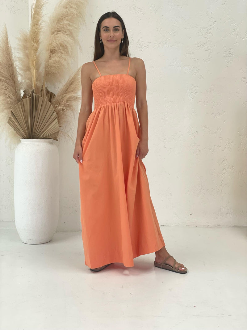 Jardin Dress - Tangerine Twist