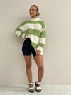 Winterly Sweater - Green Stripe