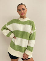 Winterly Sweater - Green Stripe