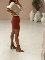 Sammy Linen Skirt - Rust
