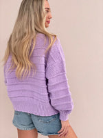 Ridges Cardigan - Lilac