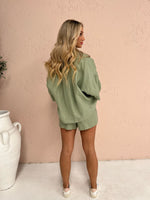 Lounge Linen Short - Olive