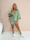 Lounge Linen Short - Olive