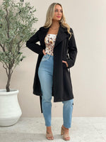 Faux Wool Wrap Coat