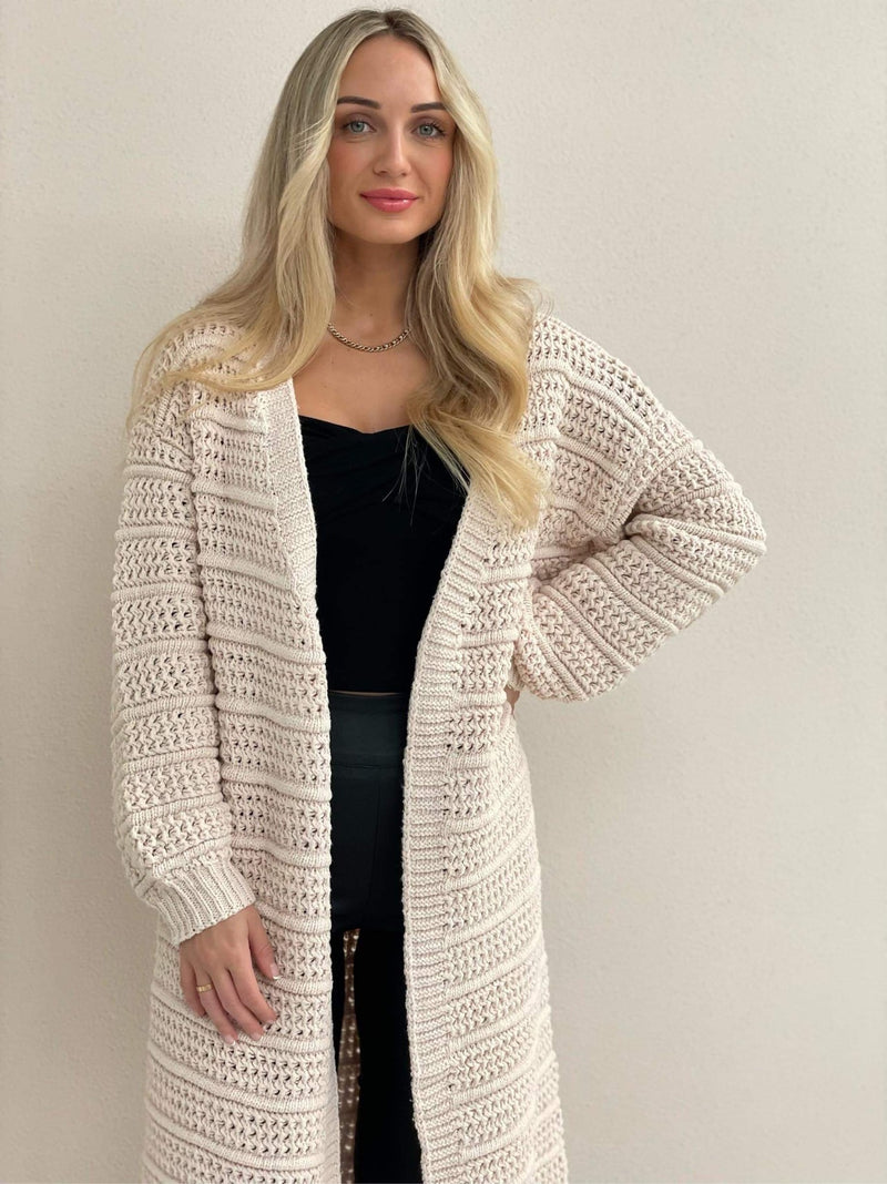 Charity Long Knit Cardi - Winter Waite