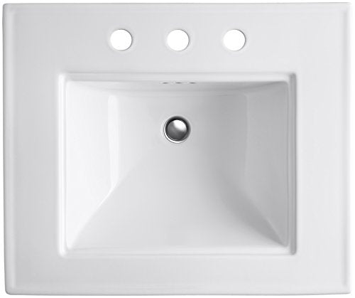 Kohler Memoirs White Drop In Rectangular Trough Bathroom Sink With