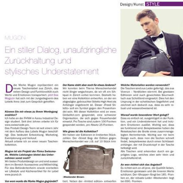 Jetzt Magazin mit Mugon Streetbag