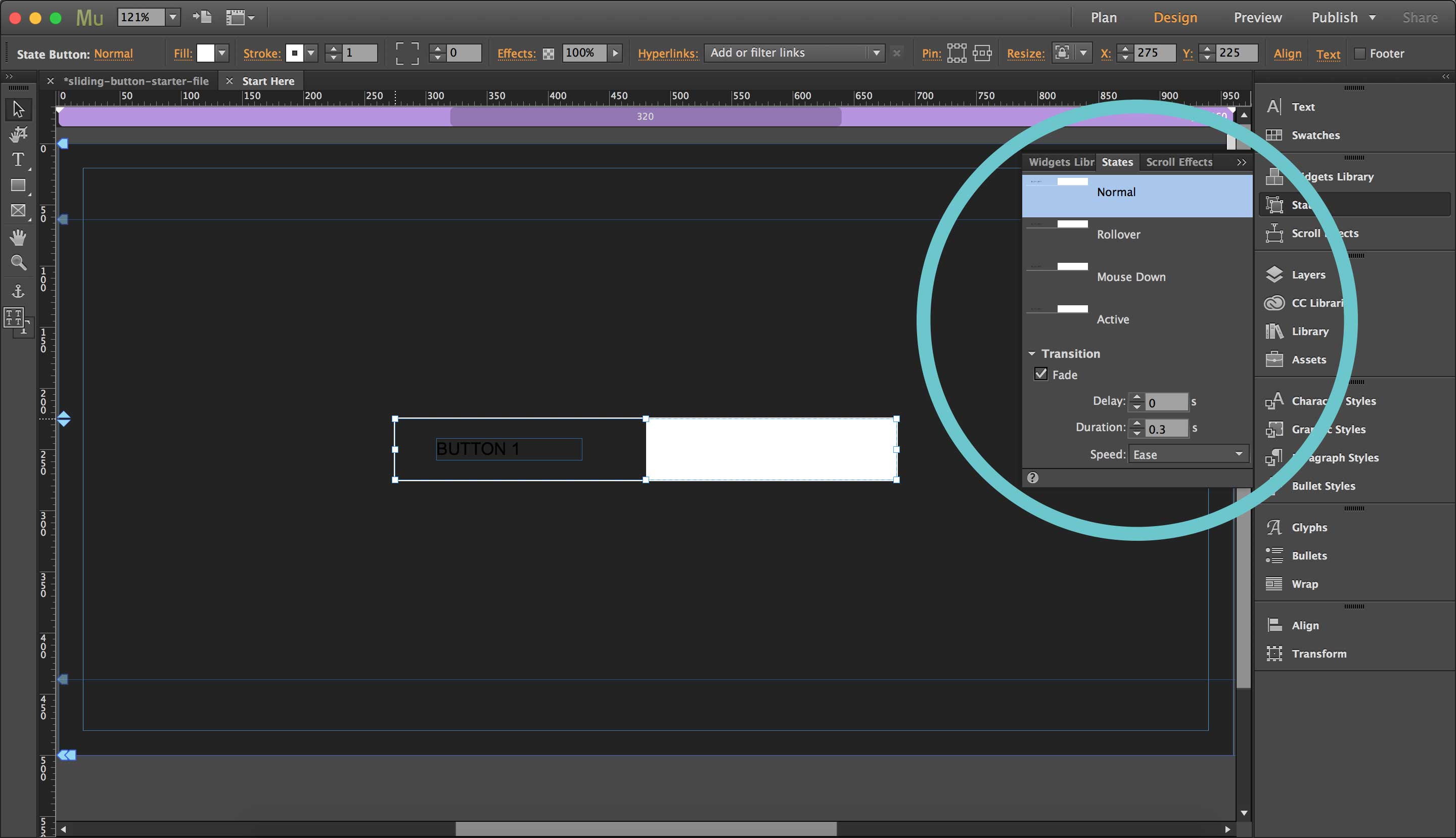 Screenshot - Sliding Buttons - Step 10