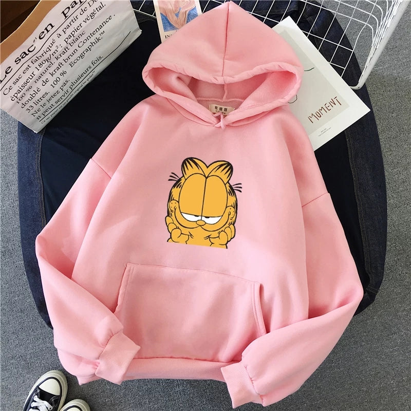 garfield hoodie pink