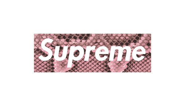 Logo Supreme Pink Snakeskin Box Logo
