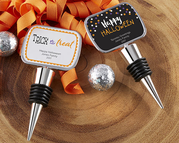 Personalized Halloween Bottle Stoppers | 6 Spooky Halloween Party Essentials | Kate Aspen