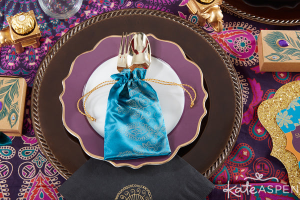 Indian Wedding place setting ideas from Kate Aspen