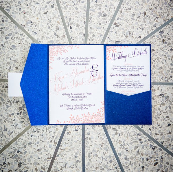 Blue and Pink Invitation | Aviation Themed Wedding | Red Bridge Photography