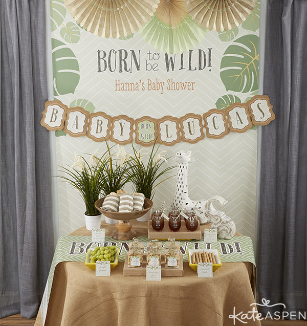 Born to Be Wild Party | Jungle Themed Baby Shower | Safari Shower | Animal Cracker Favors | DIY Gold Animals 
