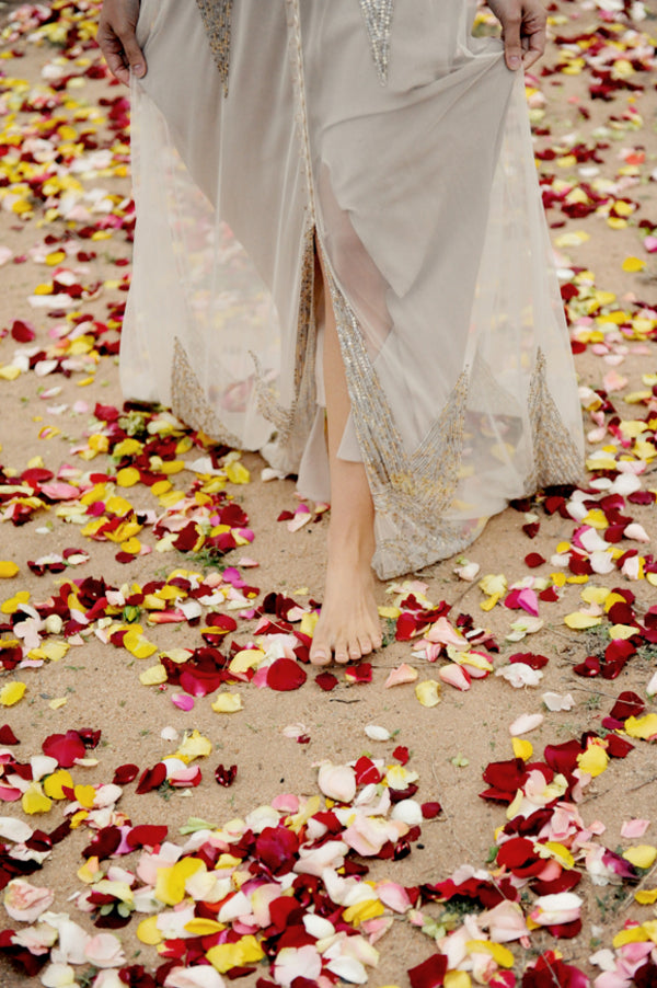 Rose Petal Covered Aisle | African Safari Wedding | Sarah Marie Photos