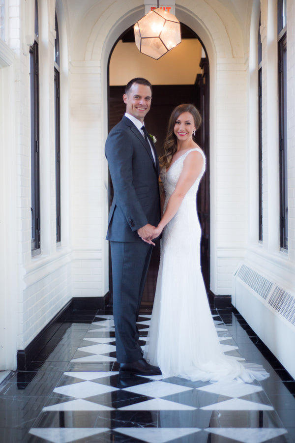 Bride and Groom | Modern Museum Wedding in Chicago | Candice C Cusic Photography