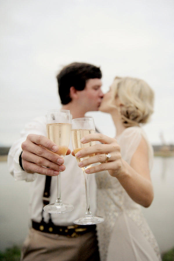 Bride and Groom Make a Toast | African Safari Wedding | Sarah Marie Photos