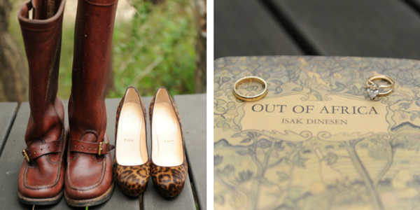 Bride and Groom's Shoes and Rings | African Safari Wedding | Sarah Marie Photos