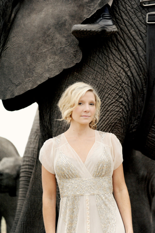 Bride Posing with Elephant | African Safari Wedding | Sarah Marie Photos