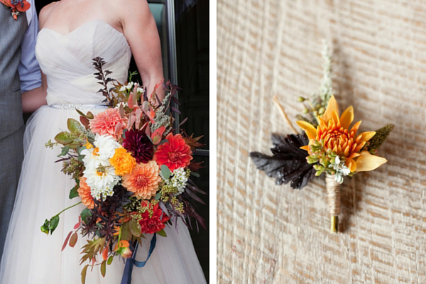 Fall Wedding Bouquet and Boutonniere | Tana Photography LLC