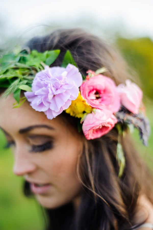 Beautiful Boho Flower Crown | Rebecca Anne Photography