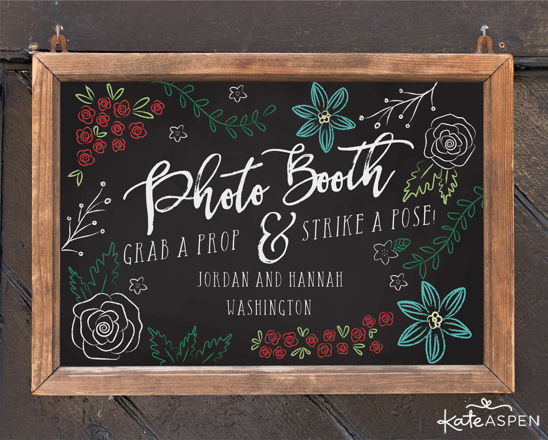 CK Photobooth Sign | 6 Wedding Signs for Your Special Day | Kate Aspen