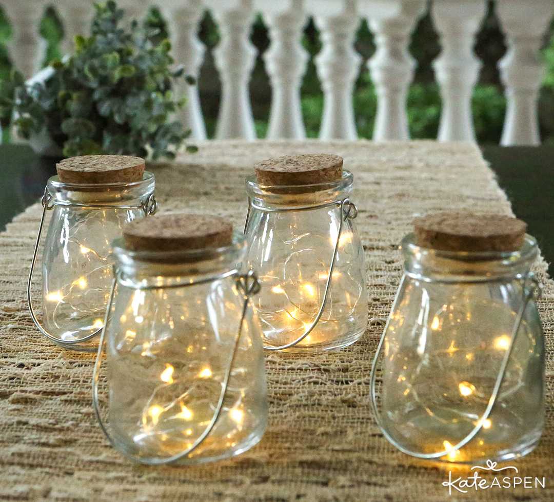 Hanging Clear Jar With Fairy Lights | 6 Ways to Light Up Your Night With Lanterns | Kate Aspen