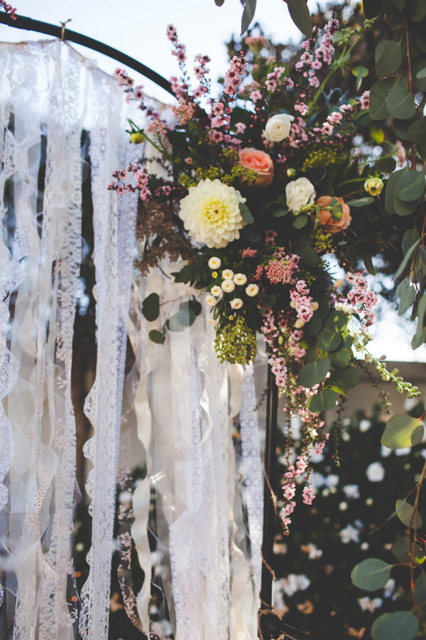 Lace Wedding Ceremony Arch | Jessica Miriam Photography