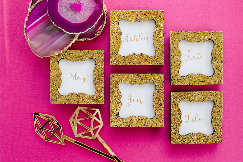 Gold Glitter Bachelorette Party Favor Ideas