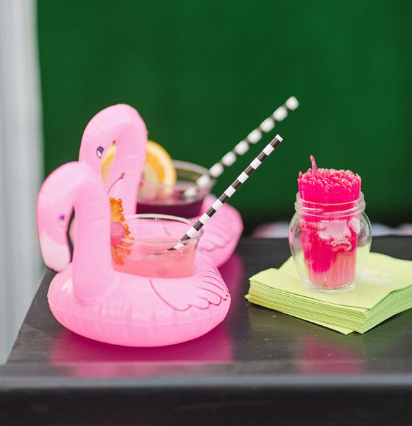 Adorable flamingo drink holders | Two Prince Bakery Theater | Marc Edwards Photographs