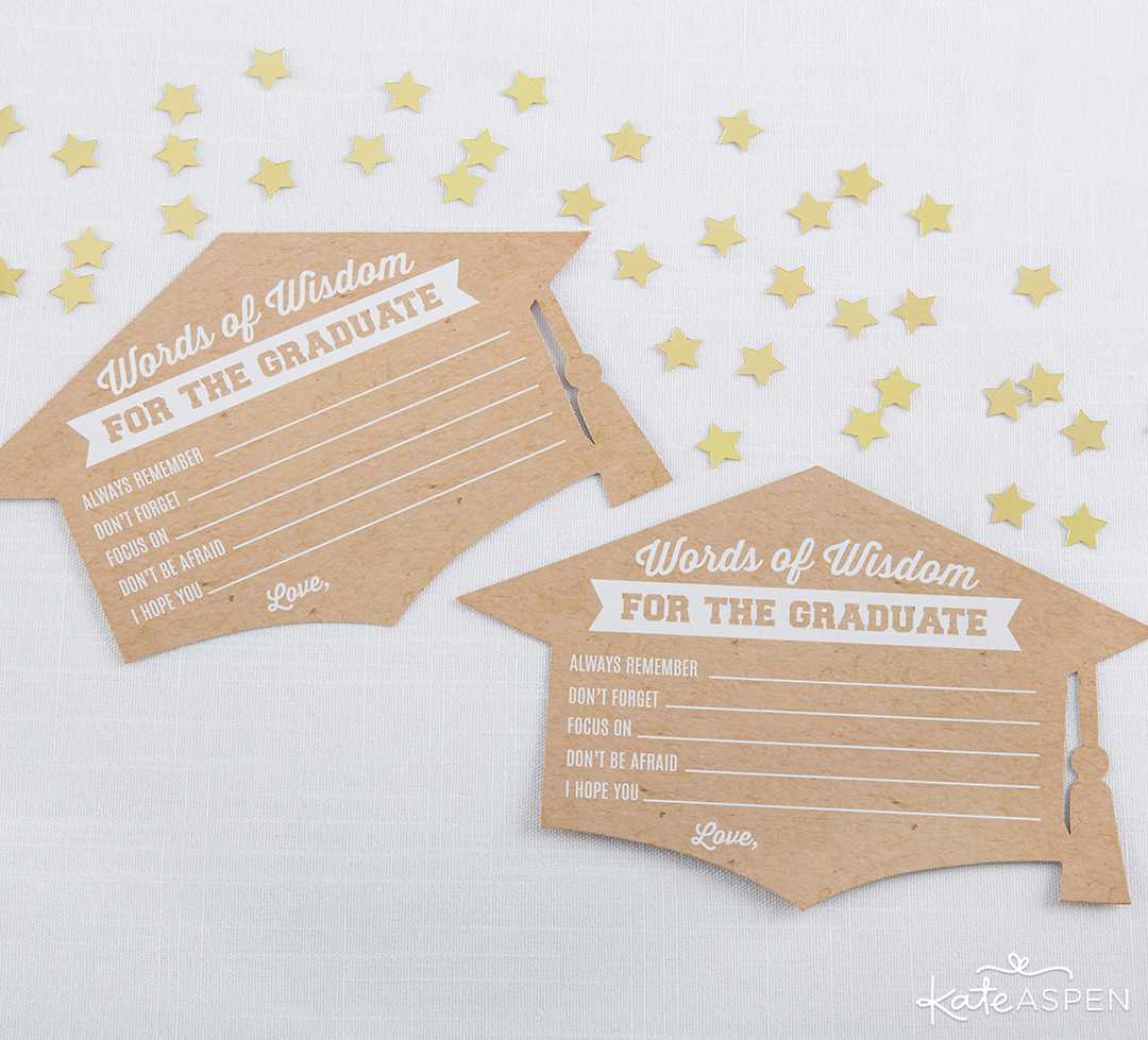 Graduation Advice Card Cap | 2019 Fun Graduation Gifts, Favors, and Decor | Kate Aspen