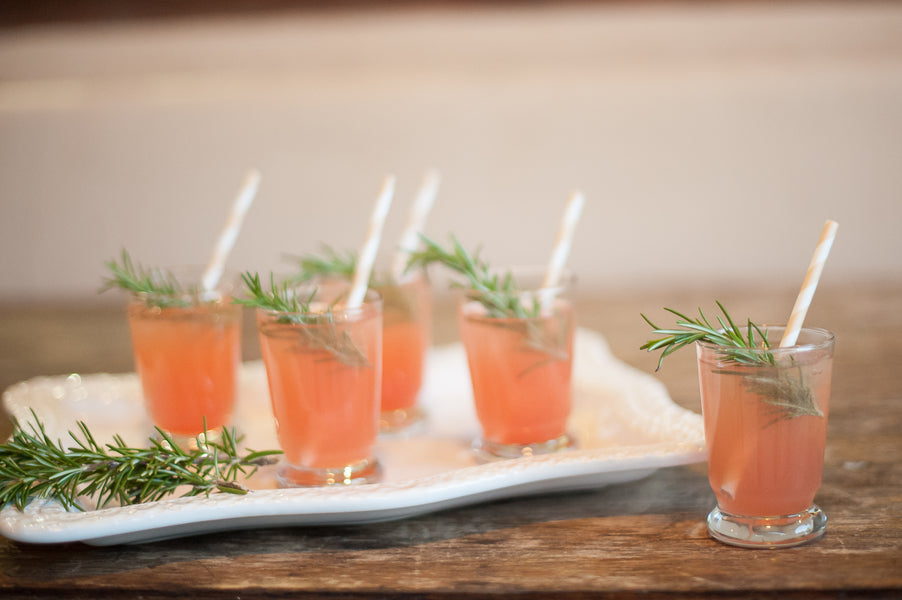 Signature Grapefruit Cocktails  | Gorgeous Garden Wedding Shoot | Leslie Ann Photography | @kateaspen