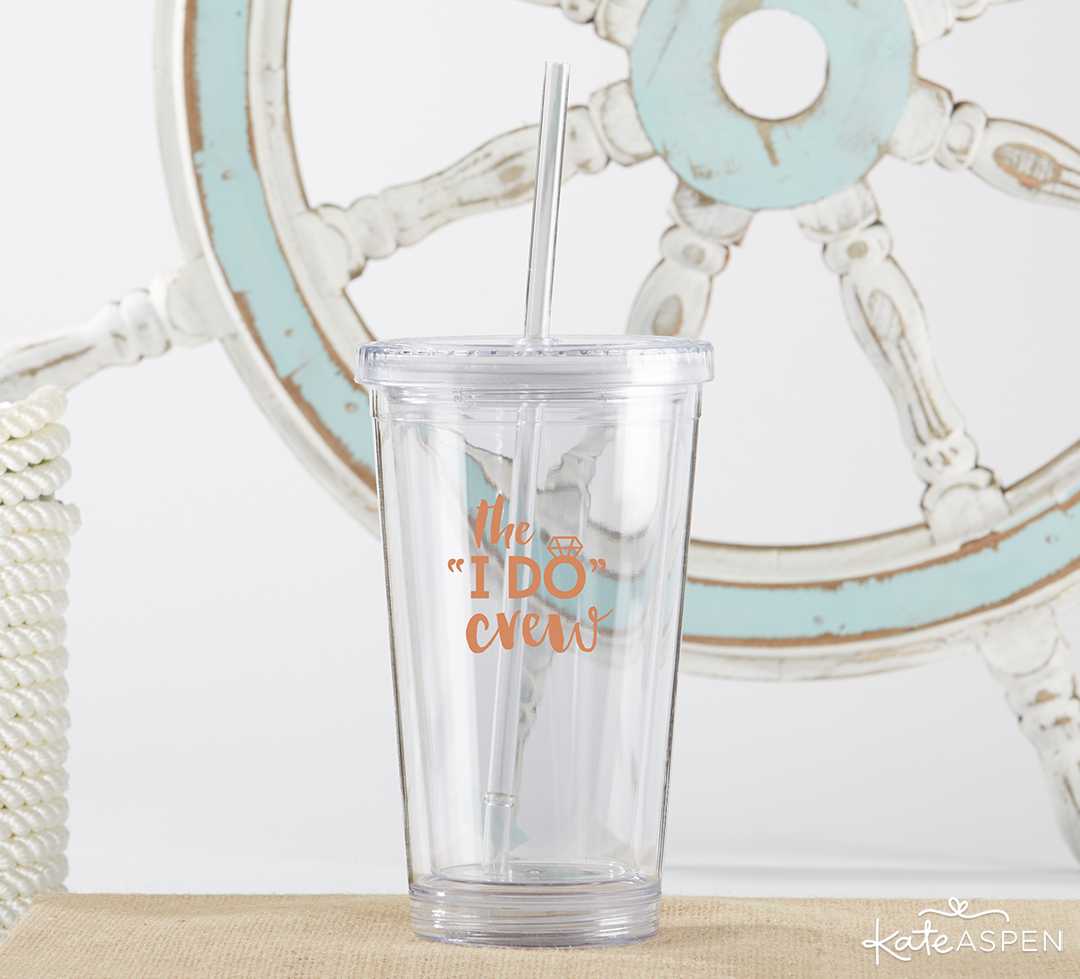 Printed 16 oz Acrylic Tumbler- I Do Crew | Curate Your Own Bridesmaid Proposal Kit + A Giveaway | Kate Aspen